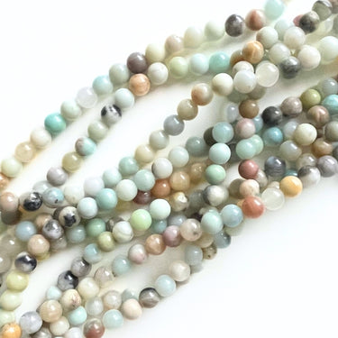 8 mm Mix amazonit  perler - Hel streng
