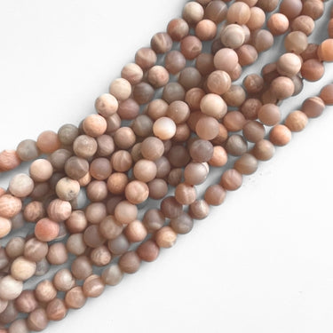 8 mm MAT Sunstone - Hel streng