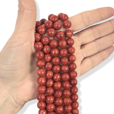 10 mm Skumkoral perler - Hel streng