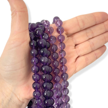 10 mm Ametyst - Hel streng
