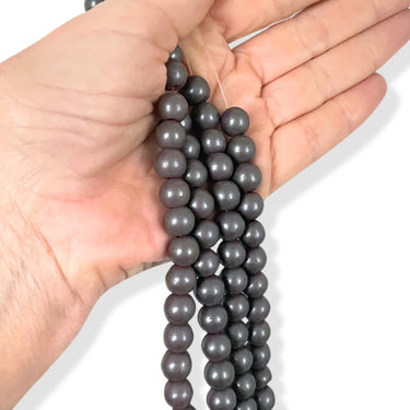 10 mm MAT Hæmatit - 1/2 streng