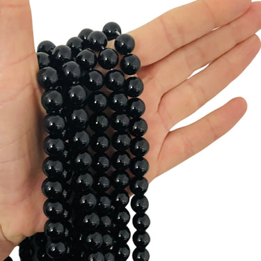 10 mm Sort onyx - Hel streng