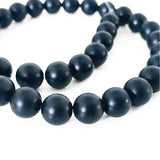 10 mm MAT Sort onyx  - Hel streng