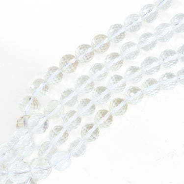 Bjergkrystal, facet 10 mm - Hel streng