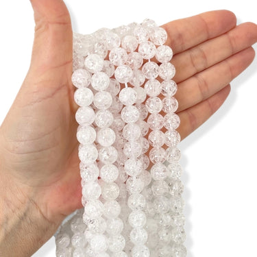 Brændt krystal, 10 mm - Hel streng