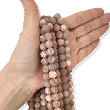 10 mm MAT Sunstone - Hel streng