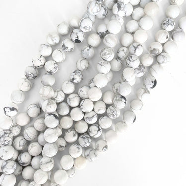 Howlite 10 mm - Hel streng