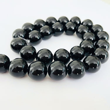 Sort onyx 12 mm - Hel streng