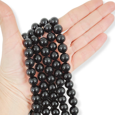 Sort onyx 12 mm - Hel streng