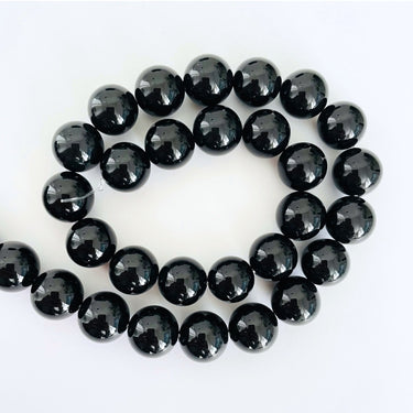 Sort onyx 12 mm - Hel streng