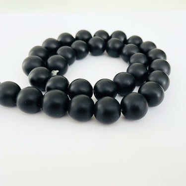 Mat sort onyx 12 mm - Hel streng