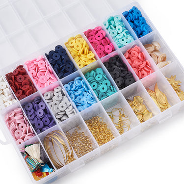 DIY sæt med flade perler, øreringe og vedhæng