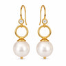 DIY inspirations øreringe med hvide anborede perler
