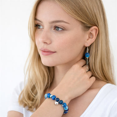 DIY inspiration til armbånd og kædeøreringe med blå perler