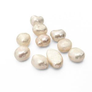 Ferskvandsperler,  Barok, 10 - 12 mm, 10 stk.