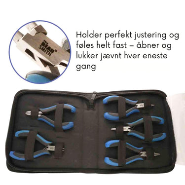 5 tænger i praktisk opbevaringsmappe