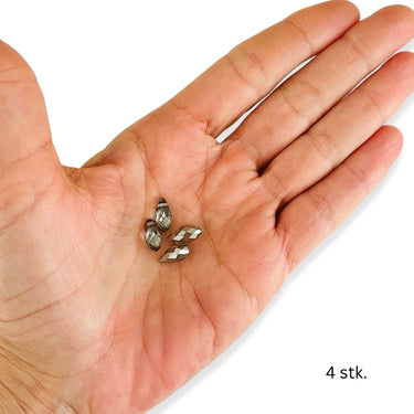 4 stk. Grå glasdråber