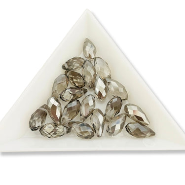 4 stk. Grå glasdråber