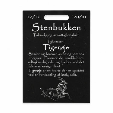 Stenbukken tigerøje lykkesten - Smykkebixen