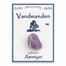 Vandmanden lykkesten med ametyst på kort

