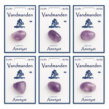 Ametyst lommesten til stjernetegnet Vandmanden