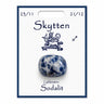 Skytten lykkesten med sodalit på kort
