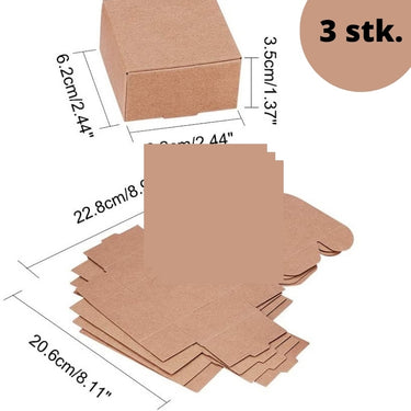 3 stk. Små brune æsker - Fold selv