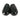 Sort onyx dråber, Facet 8 x 12 mm 2 stk