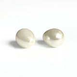 Shell pearl anboret dråber, Hvid  8 x 11 mm, 2 stk.