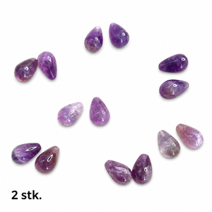 Anboret Ametyst dråber, 8 x 13 mm 2 stk.