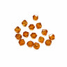 4 mm gyldenbrune Swarovski bicone-perler på hvid baggrund