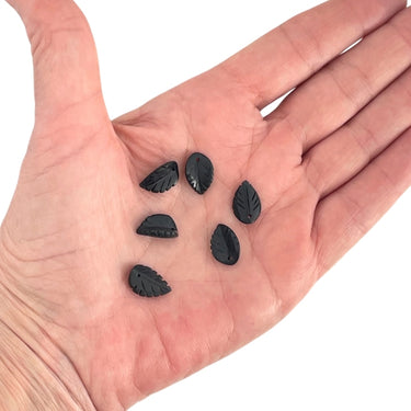 Sort onyx blade 9x14 mm, 6 stk.