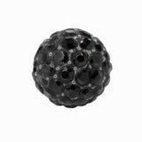 Rhinsten perle sort, 10 mm