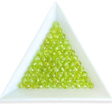 facetterede peridotperler grønne