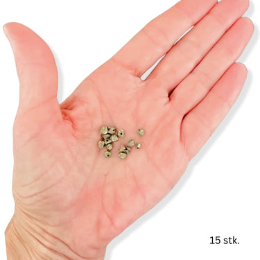 små gråguld pyritperler