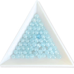 15 stk. 4 mm Aquamarin perler