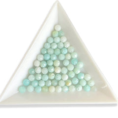 15 stk. 4 mm Amazonit facet perler