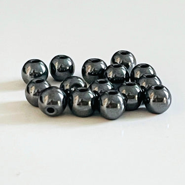15 stk hæmatit stenperler med 1 mm hul