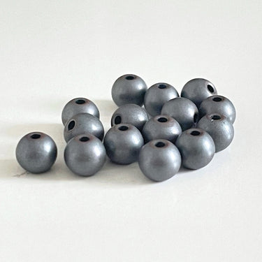 15 stk matte hæmatit perler med 1 mm hul