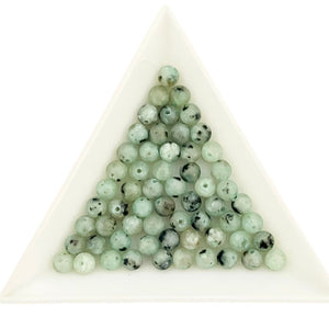 15 stk. 4 mm Kiwi agat perler