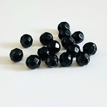 små runde ægte onyx perler