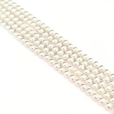 15 stk. 4 mm Hvide Shell perler