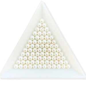 15 stk. 4 mm Hvide Shell perler