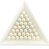 hvide shell perler 6 mm runde