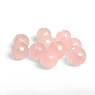 rund rosa kvarts perler 10 stk