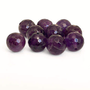 10 stk. 8 mm Ametyst facet perler