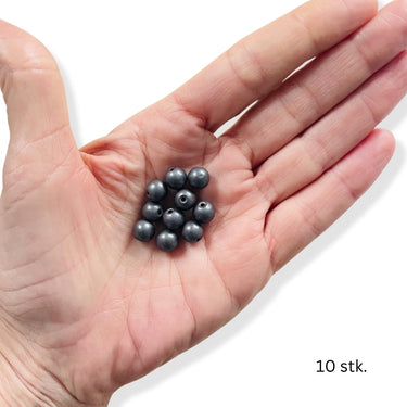 runde matte hæmatit stenperler 8 mm
