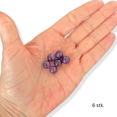 runde ametyst sten med slibning