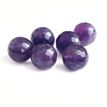 10 mm lilla facetperler