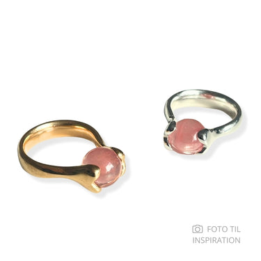 rosa stenperle til ring